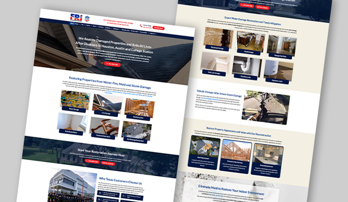 Fire Reconstruction Inc. website design