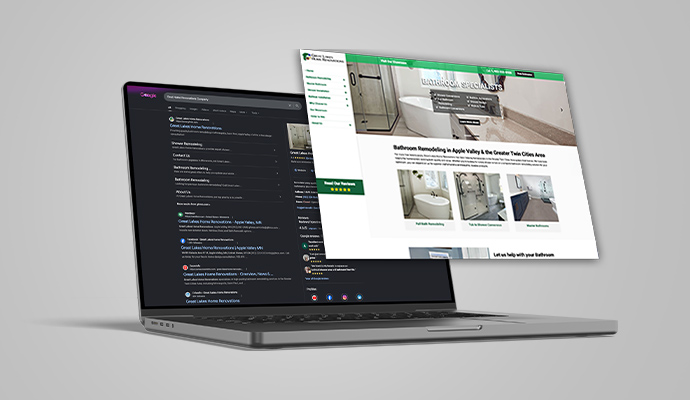 Google search webpage view of Great Lakes Home Renovations