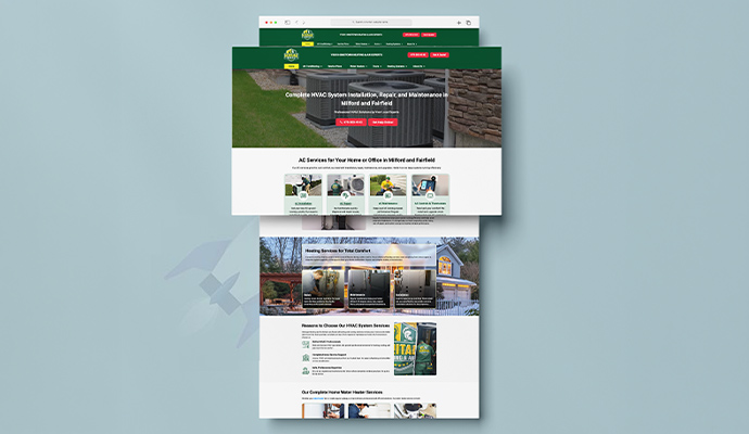 Heritage Heating Air website preview